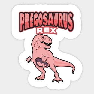 'Pregosaurus Dinosaur' Funny Pregnant Gift Sticker